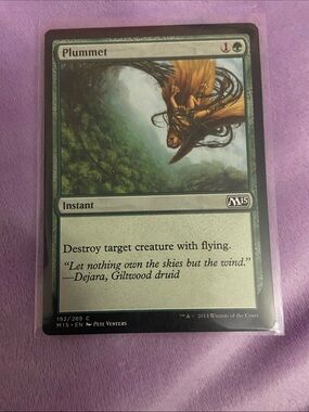 Magic: The Gathering "Plummet" M15 Green Instant Card